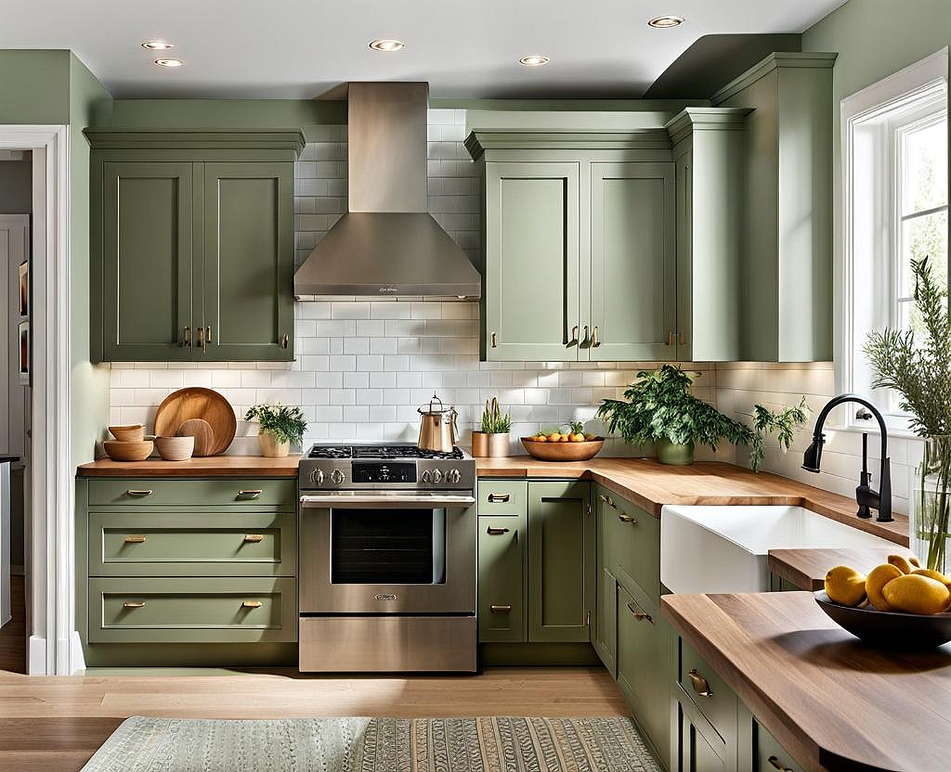 sage green kitchen cabinets ideas