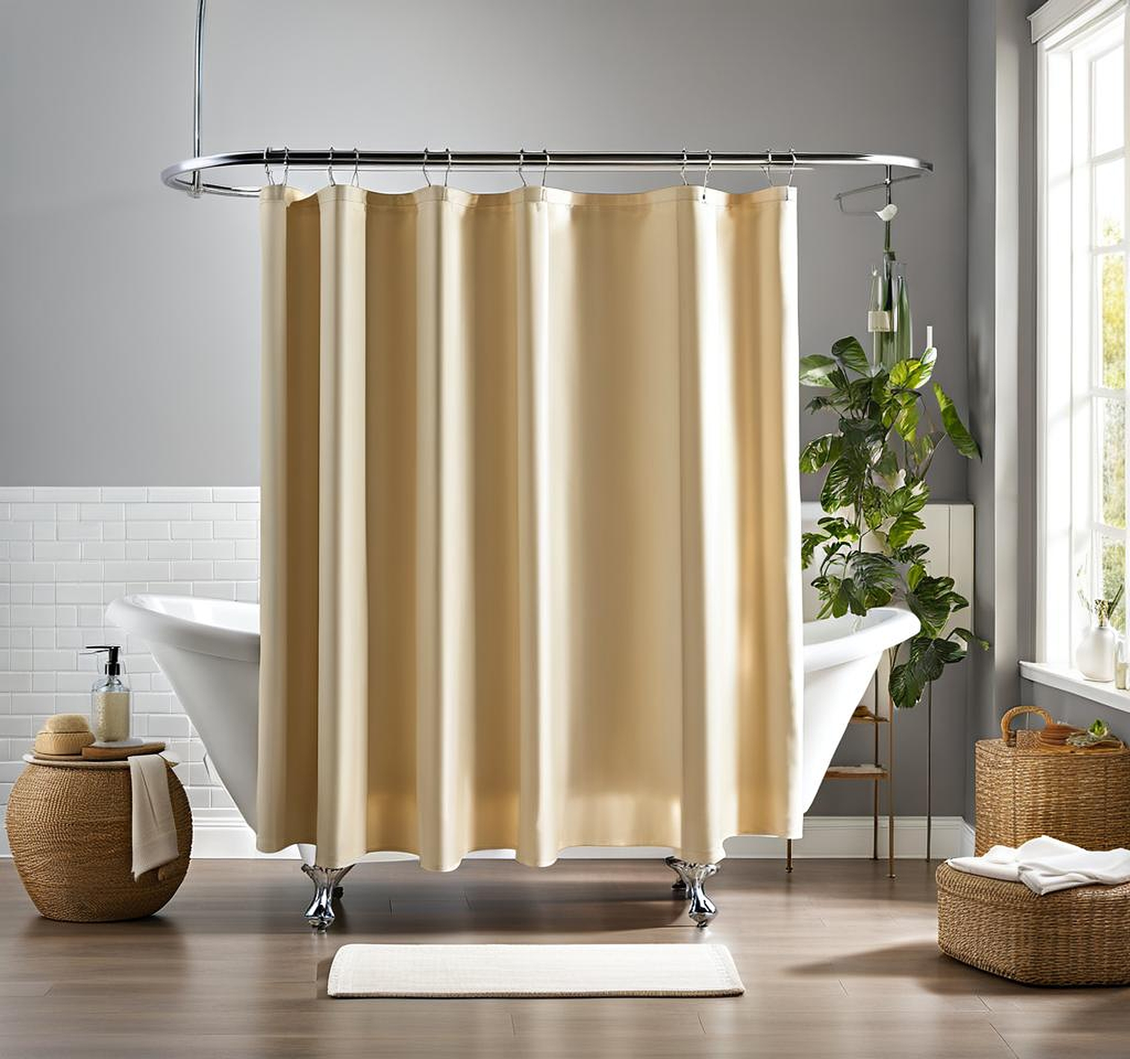 Shower Curtain Size Guide for Clawfoot Tubs