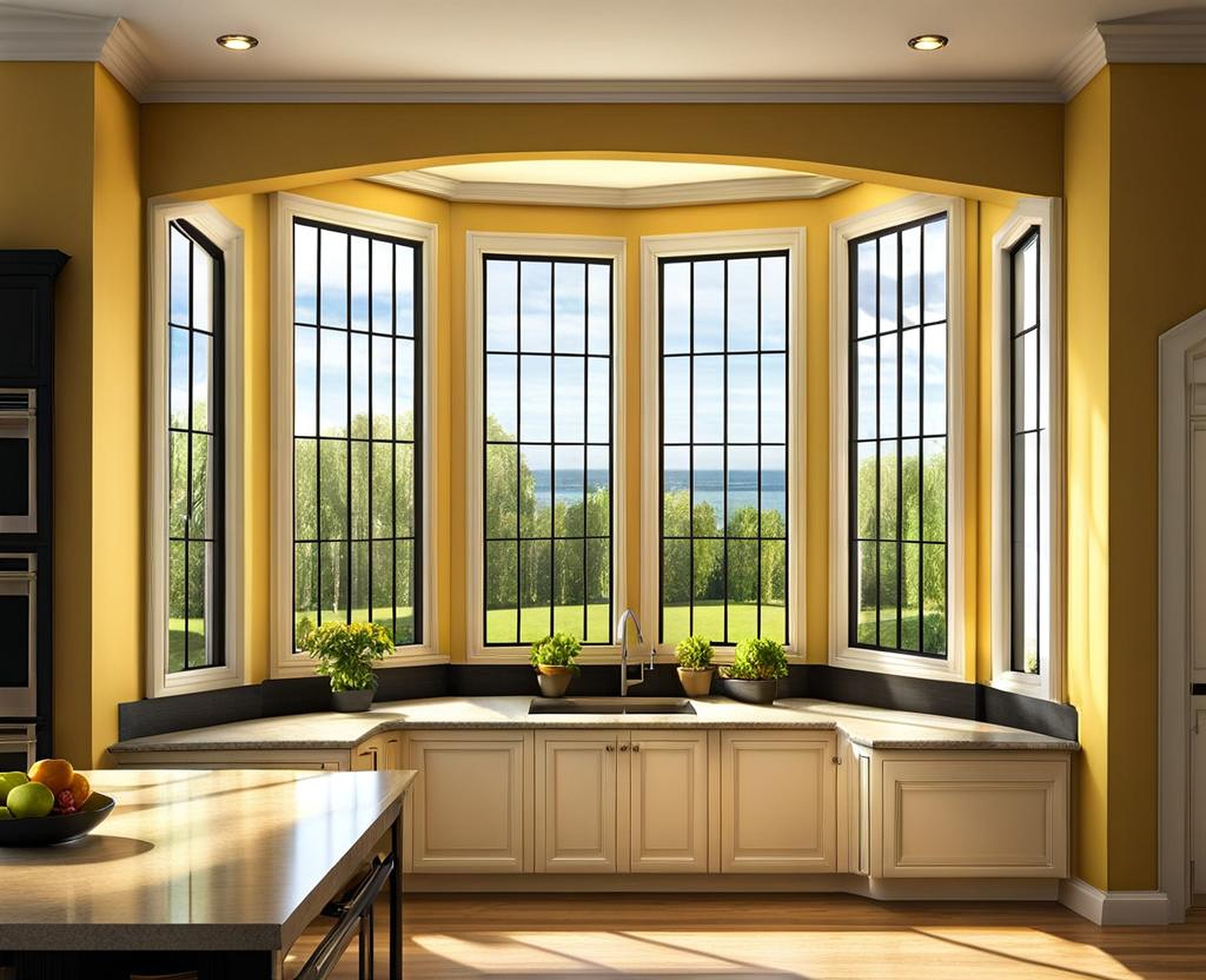 small bay window for kitchen