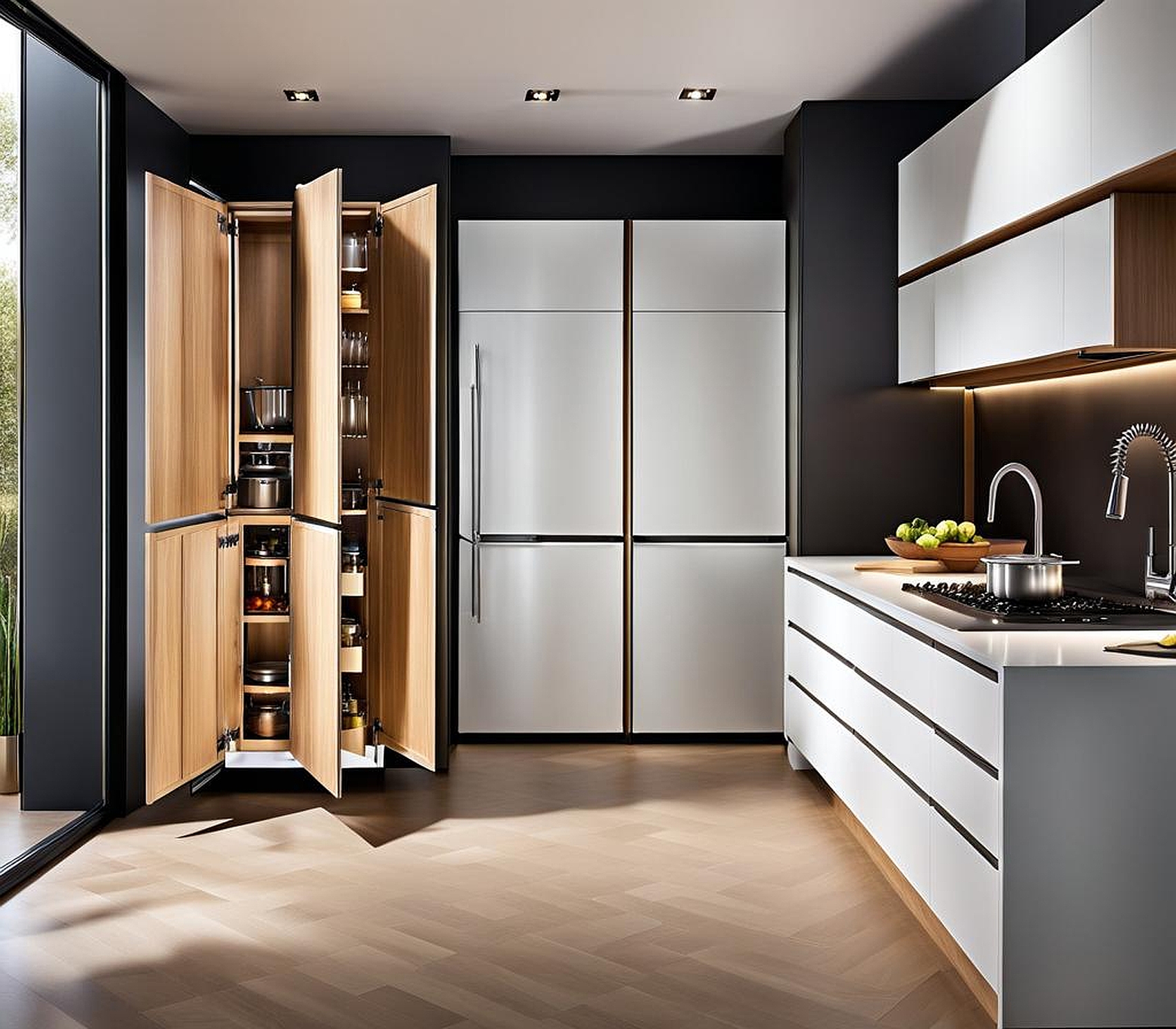 tall narrow cabinet for kitchen