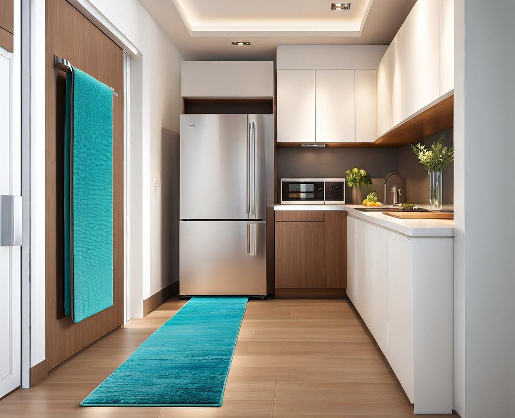 Exquisite Turquoise Runner Rugs for Kitchen Elegance