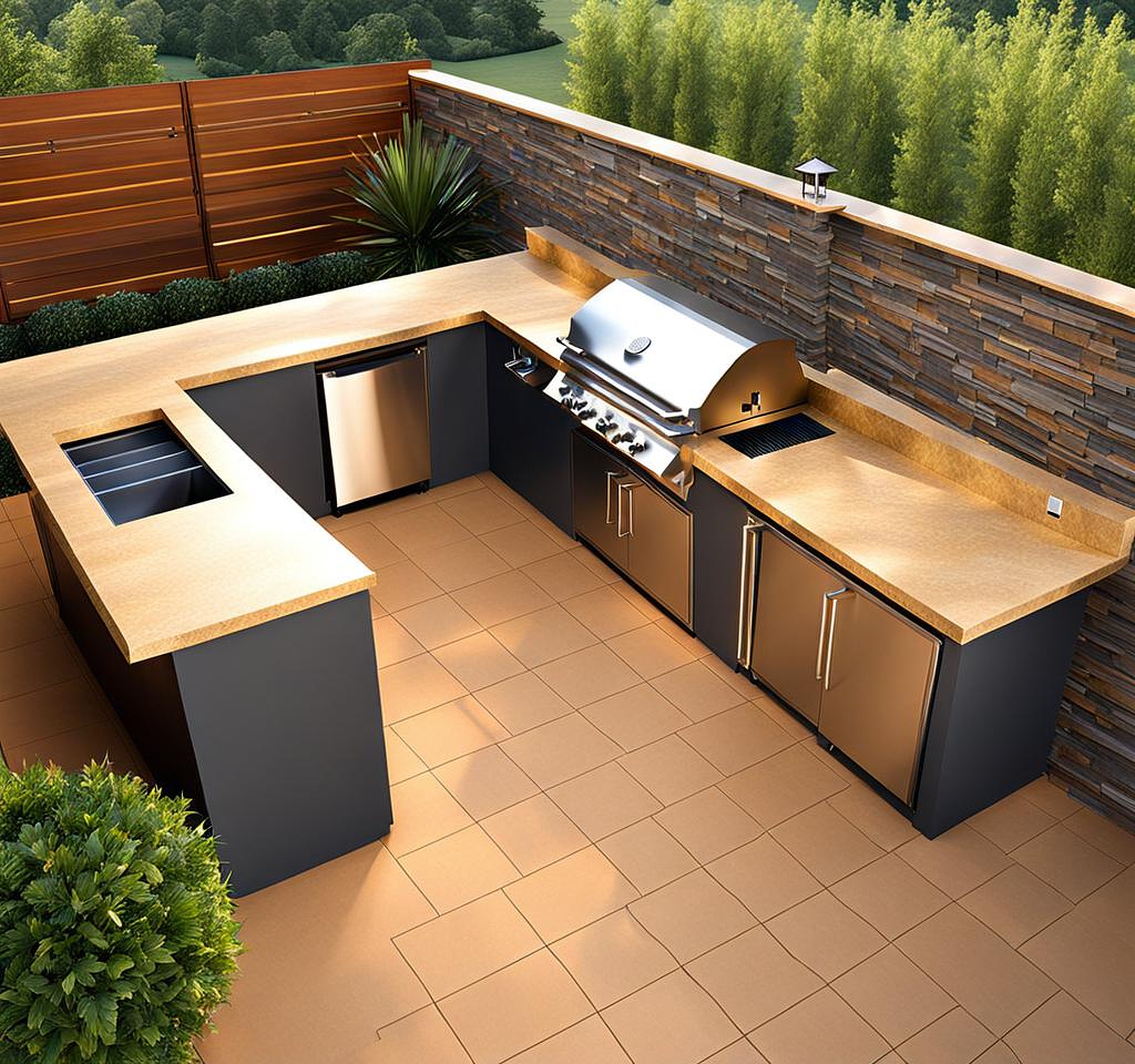 Perfecting the U Shaped Outdoor Kitchen Layout