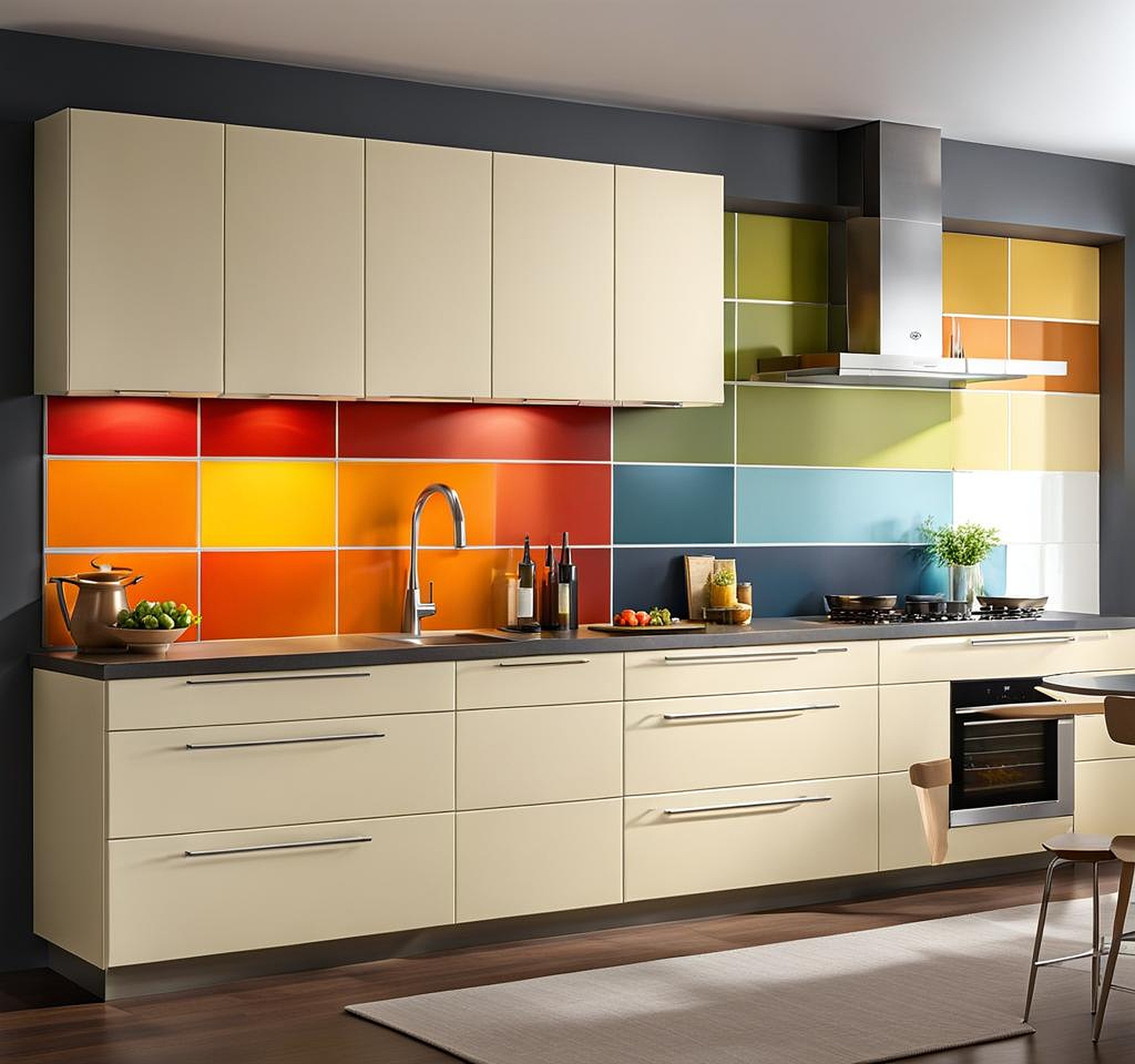 Stylish Wall Color Choices for Off White Cabinetry