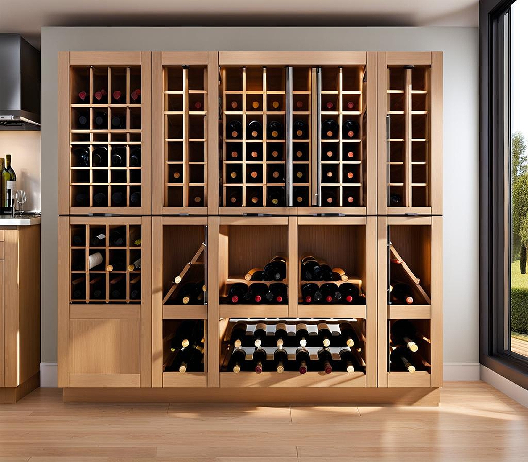 wine racks for kitchen cabinets